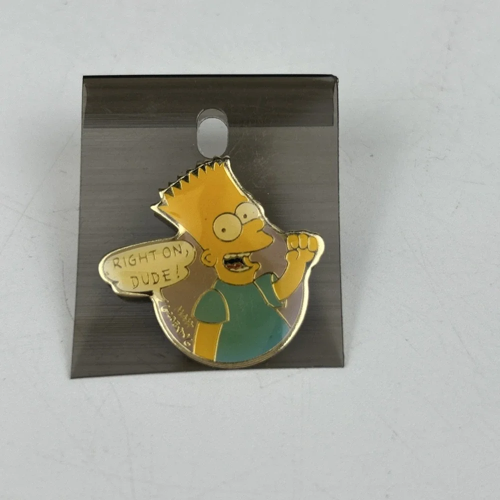 Vintage The Simpsons Pin And‎ Keychain Set Seven Items Total